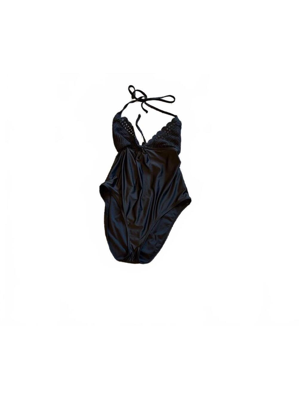 No Boundaries Black One-Piece Swimsuit Size Large